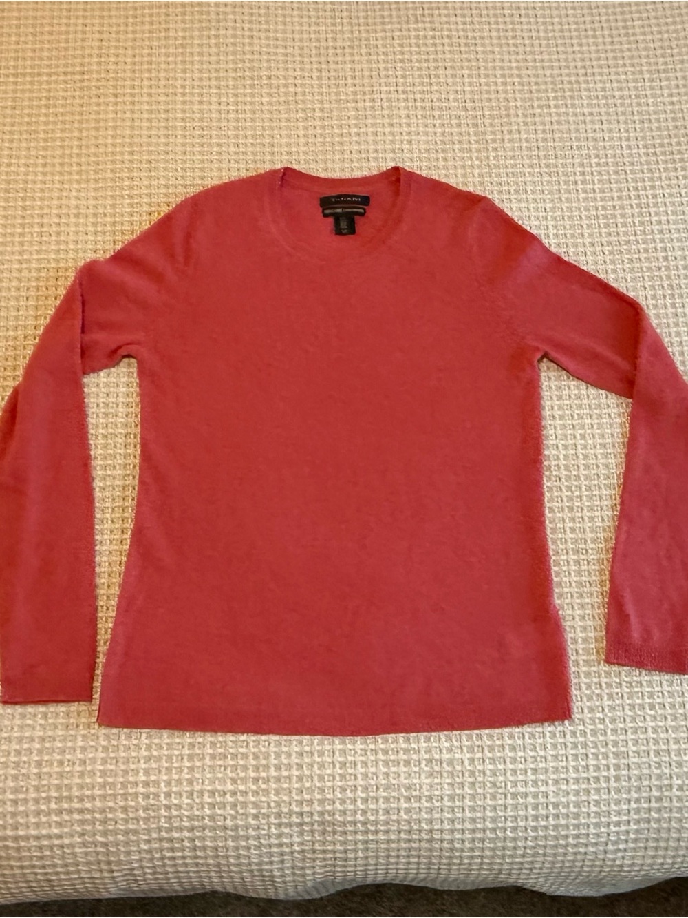 Tahari Raspberry Pink Cashmere Sweater, Small
